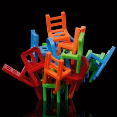 Mini Chair Balance Blocks Assembly Stacking Chairs Set for Family Game