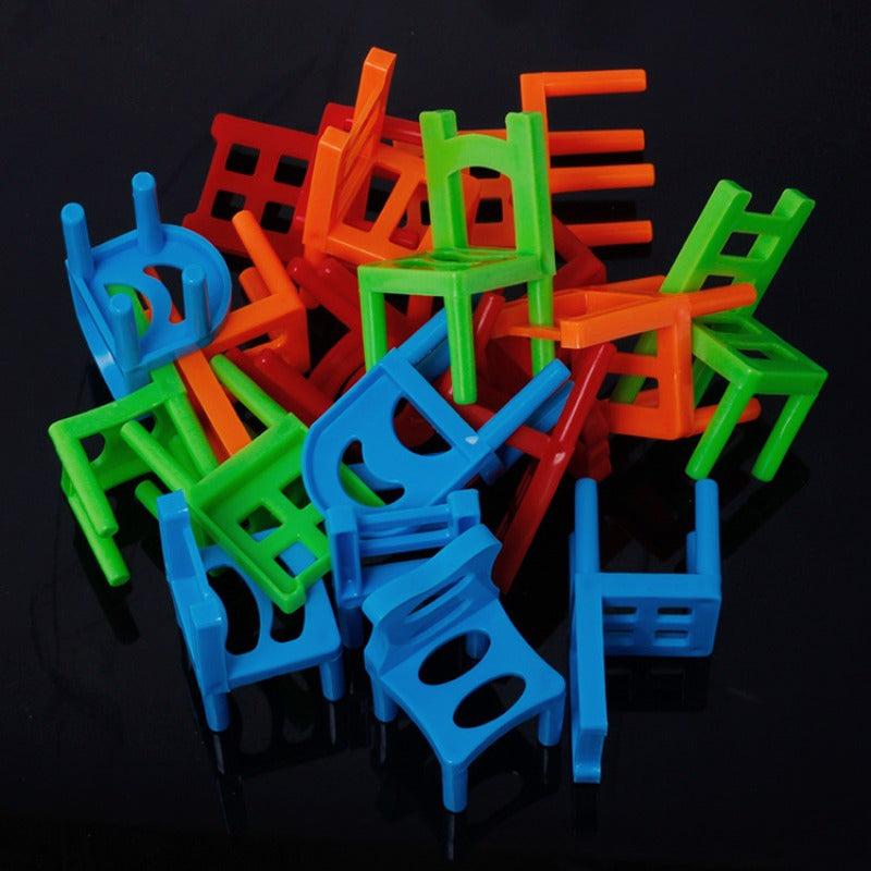 Mini Chair Balance Blocks Assembly Stacking Chairs Set for Family Game