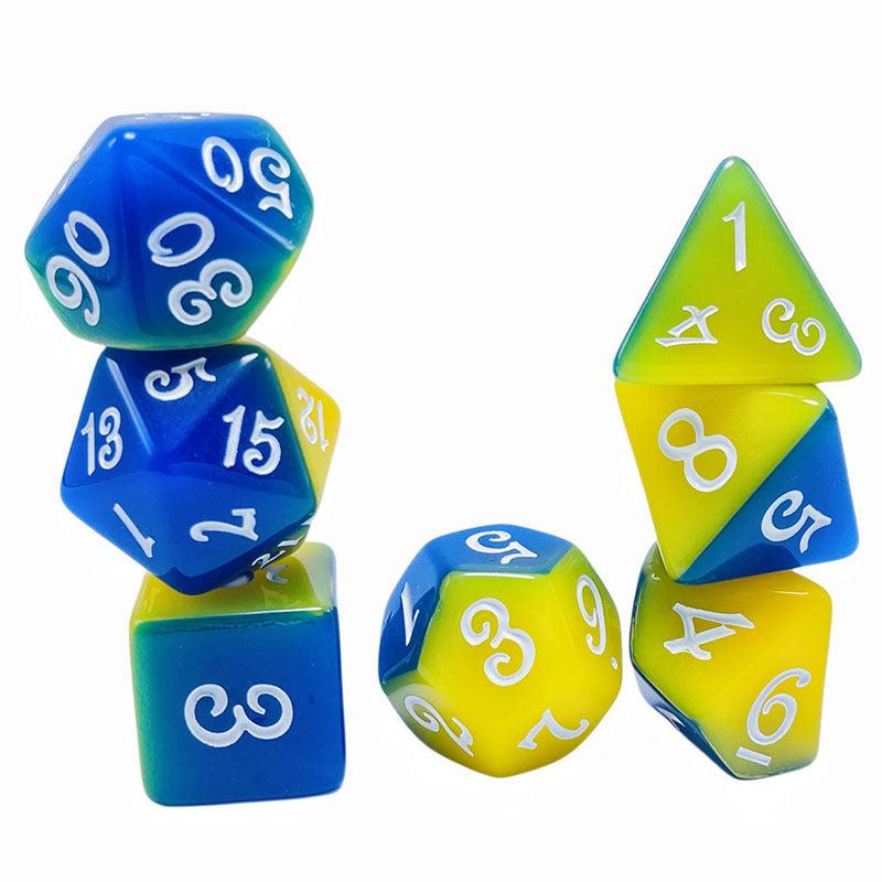 7pcs Mixed Two Polyhedral Dice Set Board Games Accessories
