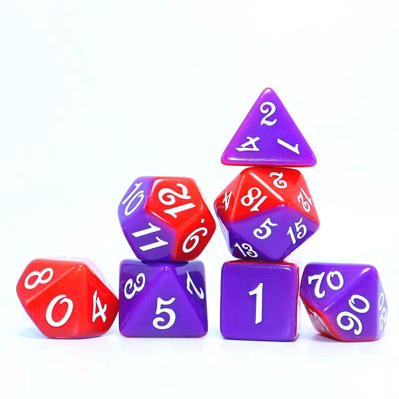7pcs Mixed Two Polyhedral Dice Set Board Games Accessories