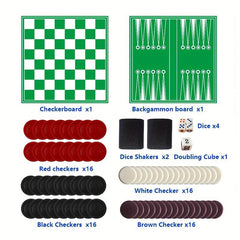 Checkerboard Game For Boys And Girls Interlocking Checkers&Backgammon