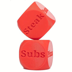 Holiday Party Game Dice Set for Food Takeout Decisions