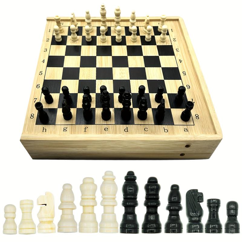 Wooden Chess Educational Board Game - Ideal Gift for Christmas, Birthday, Party