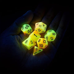 7pcs Test Tube Dice Set With Wooden Plug Luminous Dice for Kids