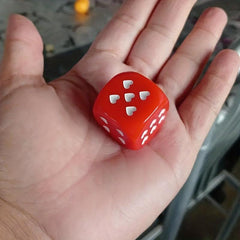 25mm Red Heart Dice Acrylic 6 Sided Round Heart Dice Bar Party Family Game