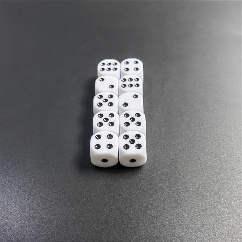 10pcs 14 16mm Dot Acrylic Dices Board Game Entertainment Party Supplies