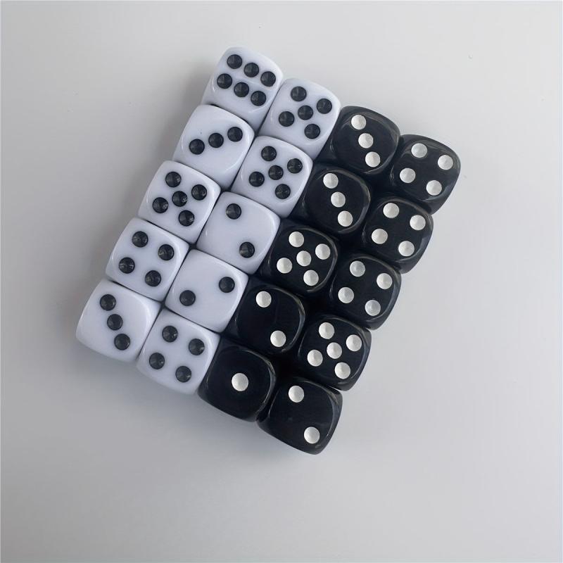 10pcs 14 16mm Dot Acrylic Dices Board Game Entertainment Party Supplies