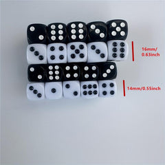 10pcs 14 16mm Dot Acrylic Dices Board Game Entertainment Party Supplies