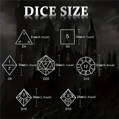 7pcs Polyhedral Dices for Board Games Christmas Gift