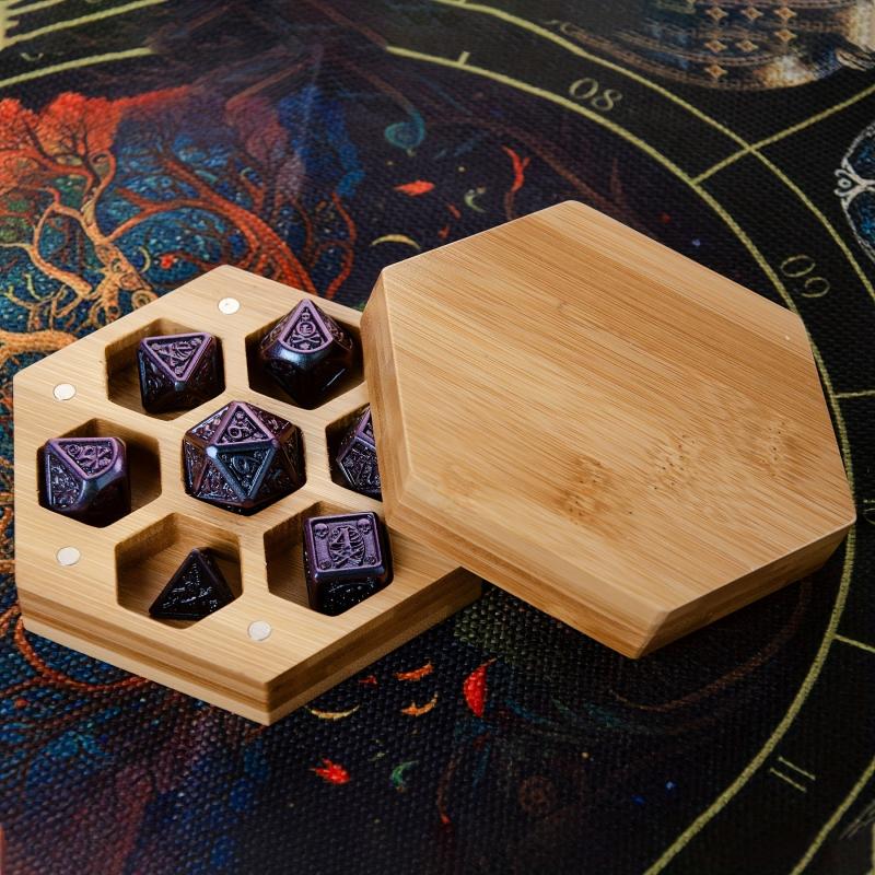 Wooden Dice Storage Box for Gifts