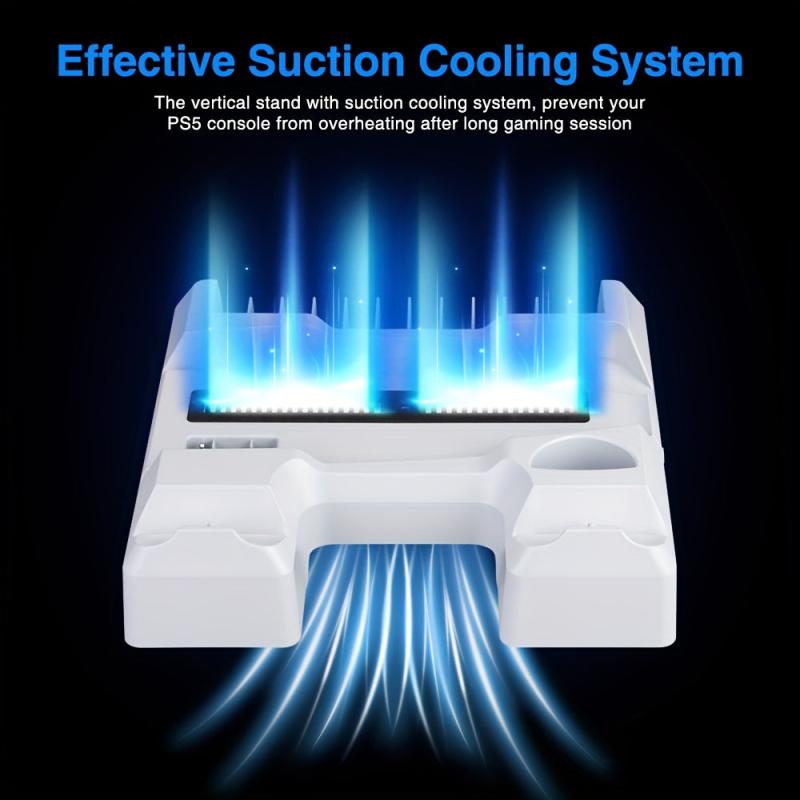 Cooling Fan Stand & Controller Charging Docks for Digital Console