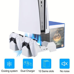 Cooling Fan Stand & Controller Charging Docks for Digital Console