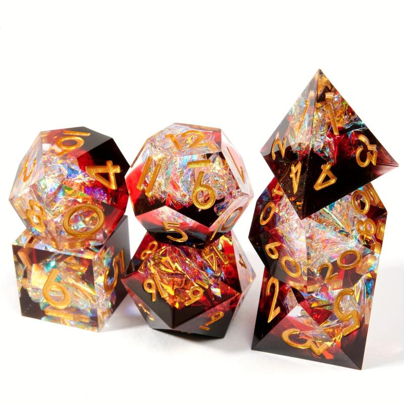7pcs Polyhedral Dices for Board Game, Christmas Gift
