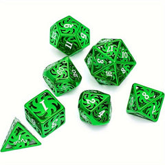 7pcs Hollow Metal Polyhedral Dices for Cosplay Game