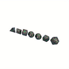 7pcs Hollow Metal Polyhedral Dices for Cosplay Game