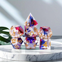 7pcs Polyhedral Dice Set for Board Game Christmas Gift