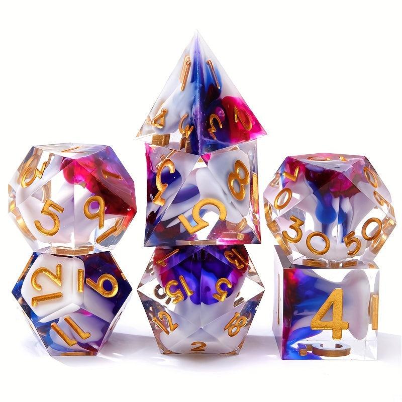 7pcs Polyhedral Dice Set for Board Game Christmas Gift