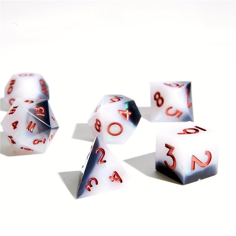 7pcs Polyhedral Dice Set for Cosplay Game Gift