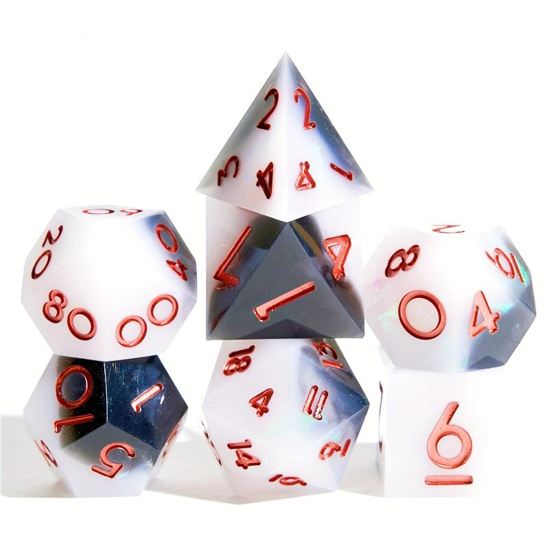 7pcs Polyhedral Dice Set for Cosplay Game Gift