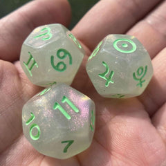 Acrylic 12 Constellation Polyhedron D12 Game Dice