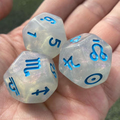 Acrylic 12 Constellation Polyhedron D12 Game Dice