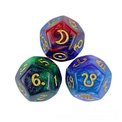 Acrylic 12 Constellation Polyhedron D12 Game Dice