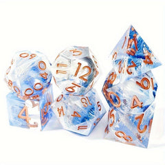 7pcs Sharp Edge Dice Set for RPG Board Game Halloween Christmas Gift
