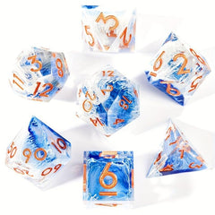 7pcs Sharp Edge Dice Set for RPG Board Game Halloween Christmas Gift