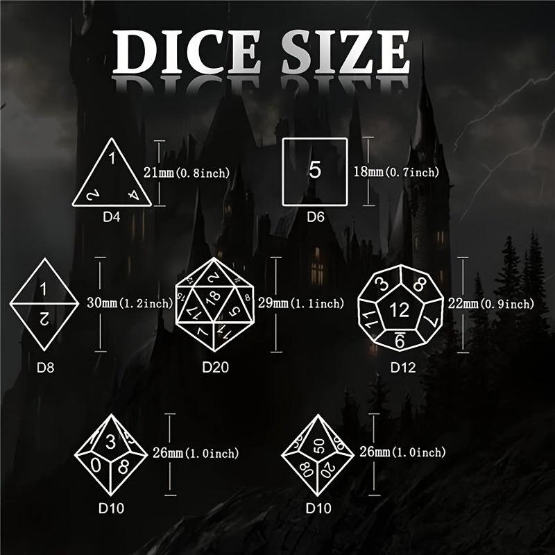 Colored Resin Dice Roll Game 7 Sided Dice Role Playing Board Game Gift