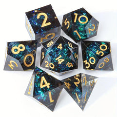 7pcs Resin Polyhedral Dices for Cosplay Board Game Gift