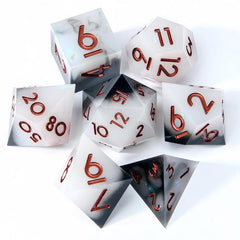 7pcs Resin Polyhedral Dices for Cosplay Board Game Gift