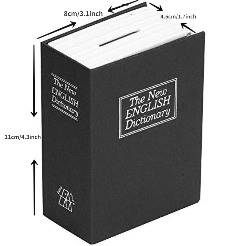 Mini Book Safe Box Money Cash Jewelry Security Lock with Keys