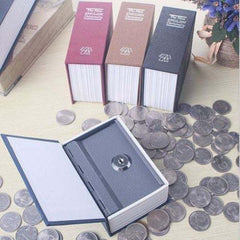 Mini Book Safe Box Money Cash Jewelry Security Lock with Keys