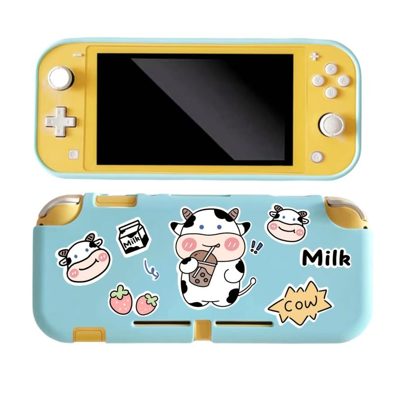 Cow Game Console Cover with Handle, Silicone Soft Shell