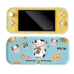Cow Game Console Cover with Handle, Silicone Soft Shell