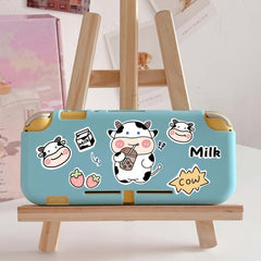 Cow Game Console Cover with Handle, Silicone Soft Shell