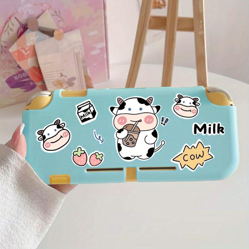 Cow Game Console Cover with Handle, Silicone Soft Shell