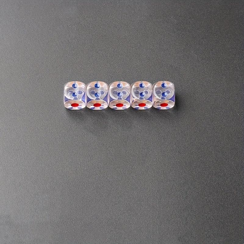 10pcs Colorful Resin Dices Set for Bar Games 14mm Transparent Chess Accessories