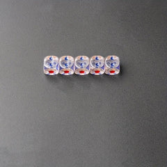 10pcs Colorful Resin Dices Set for Bar Games 14mm Transparent Chess Accessories