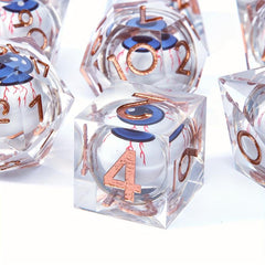 7pcs Translucent Resin Dice Set For Board Game