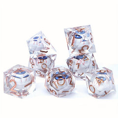 7pcs Translucent Resin Dice Set For Board Game