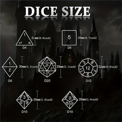 7pcs Translucent Resin Dice Set For Board Game