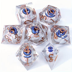 7pcs Translucent Resin Dice Set For Board Game