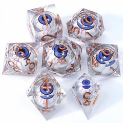 7pcs Translucent Resin Dice Set For Board Game