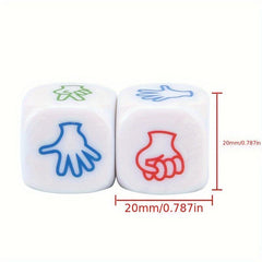 2pcs Acrylic Rock Paper Scissors Dices for Party Entertainment