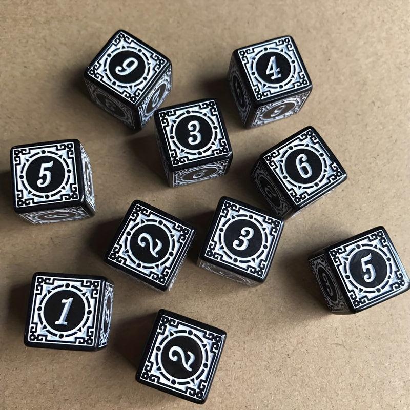 6 Sided Game Dice Chess Piece Accessories Antique Pattern Running Ball