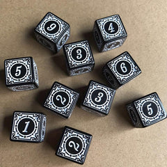 6 Sided Game Dice Chess Piece Accessories Antique Pattern Running Ball