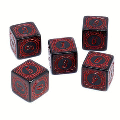 6 Sided Game Dice Chess Piece Accessories Antique Pattern Running Ball