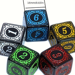 6 Sided Game Dice Chess Piece Accessories Antique Pattern Running Ball