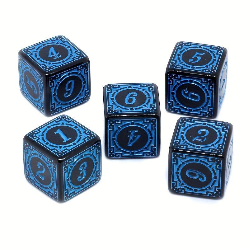 6 Sided Game Dice Chess Piece Accessories Antique Pattern Running Ball
